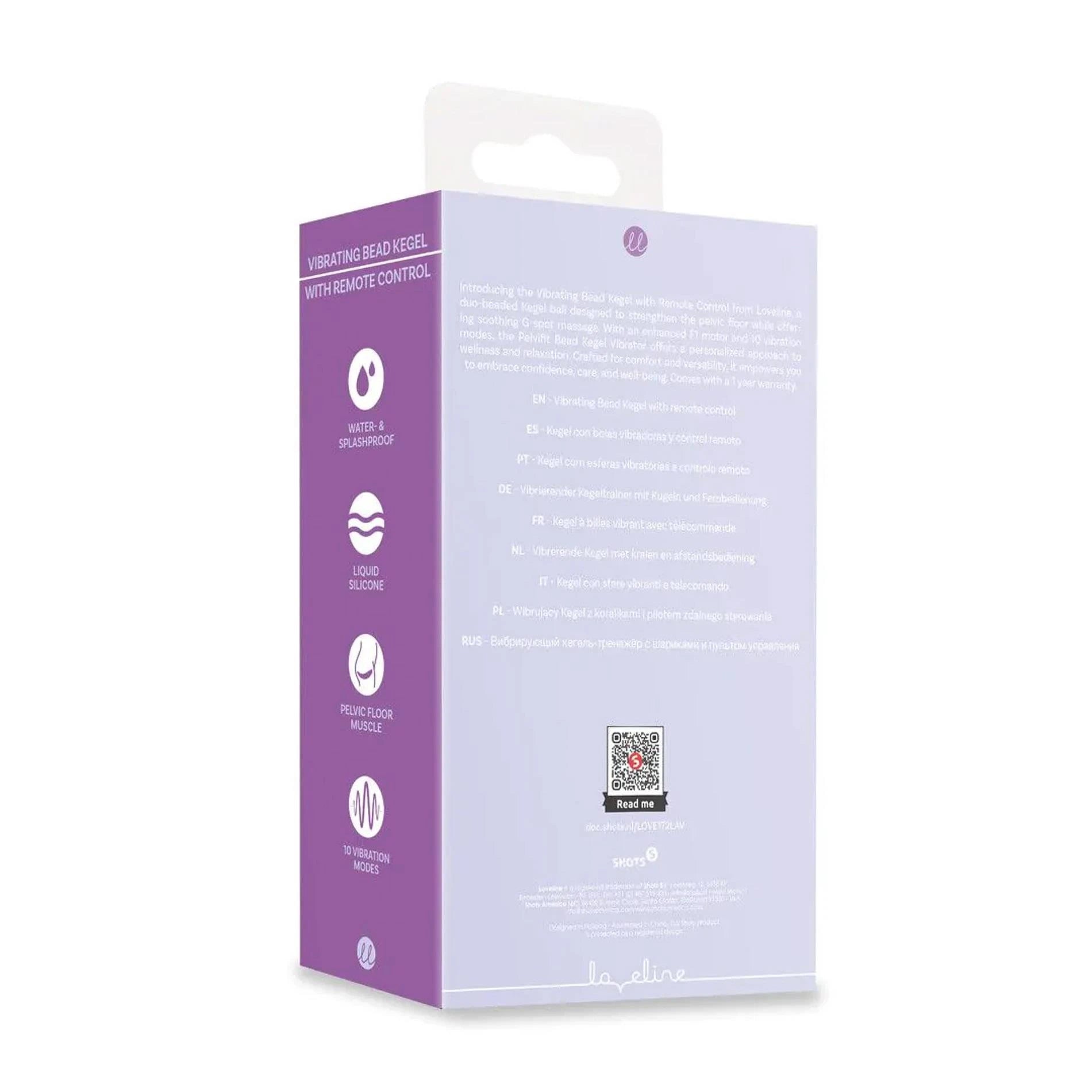 Vibrating Bead Kegel with Remote Control - Lavender