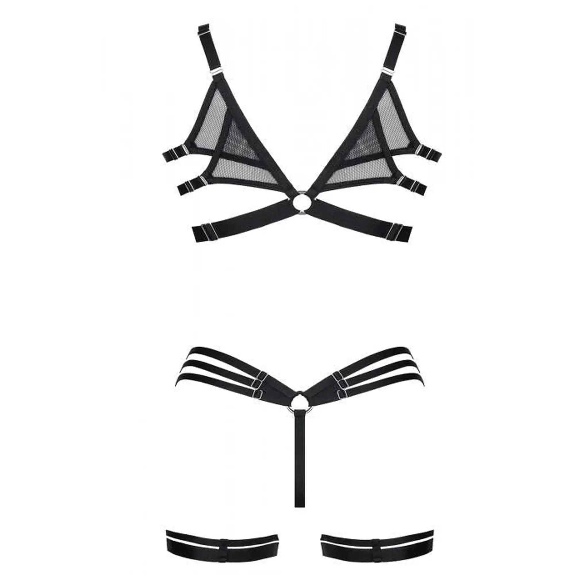 Lingerie-LadyX Adora M - bra, thong, garters
