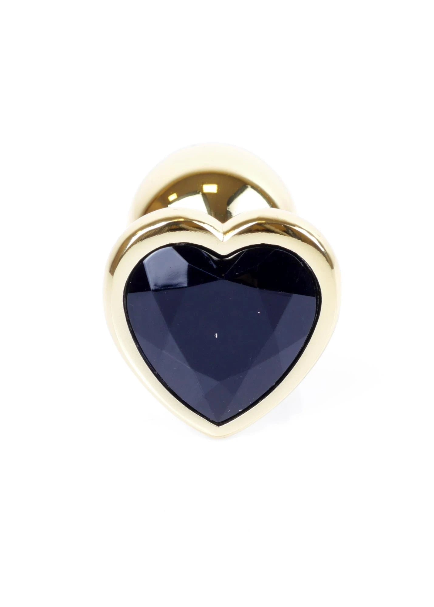 Plug-Bijoux Cœur doré PLUG- Noir