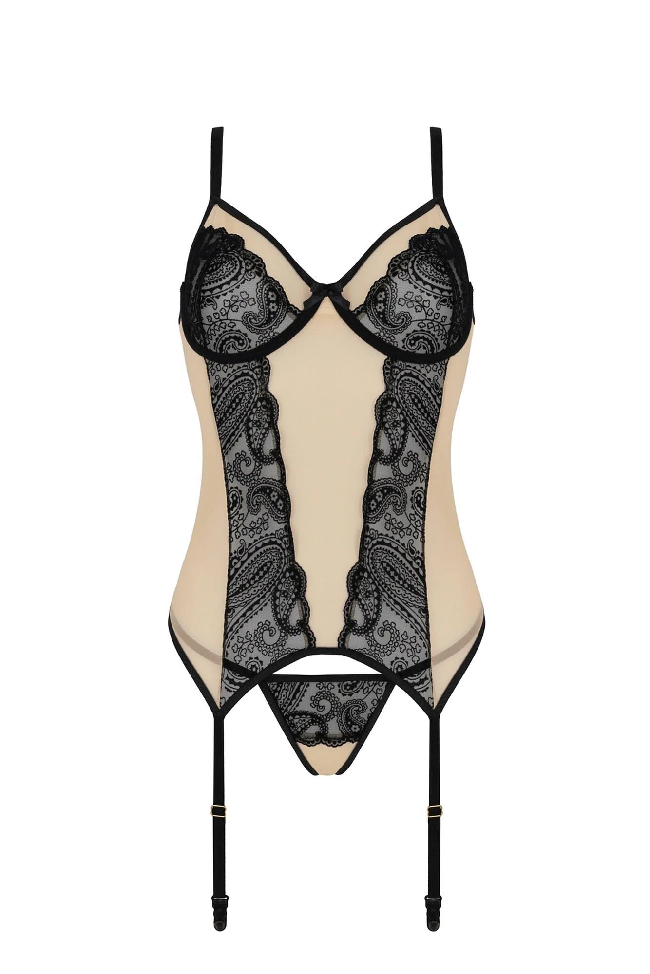 Underwear-DAISY CORSET beige S/M
