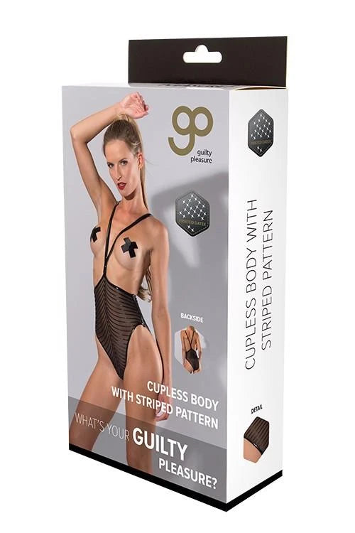 GP PRINTED DATEX CUPLESS BODY NOIR, L