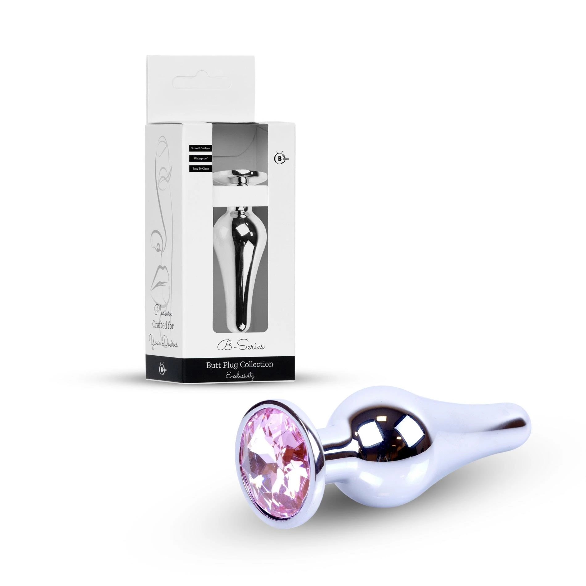 Plug-bijou Silver BUTT PLUG- Rose