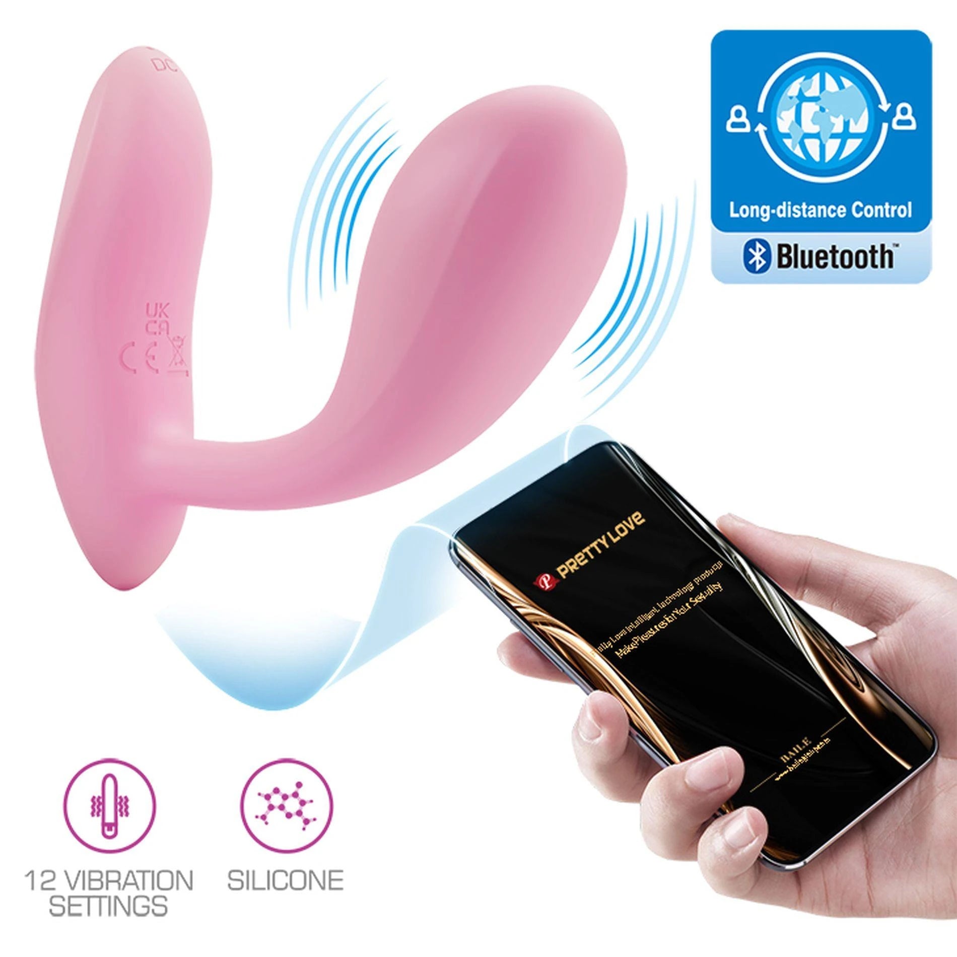 PRETTY LOVE - Baird, 12 fonctions de vibration, APP mobile, contrôle à distance