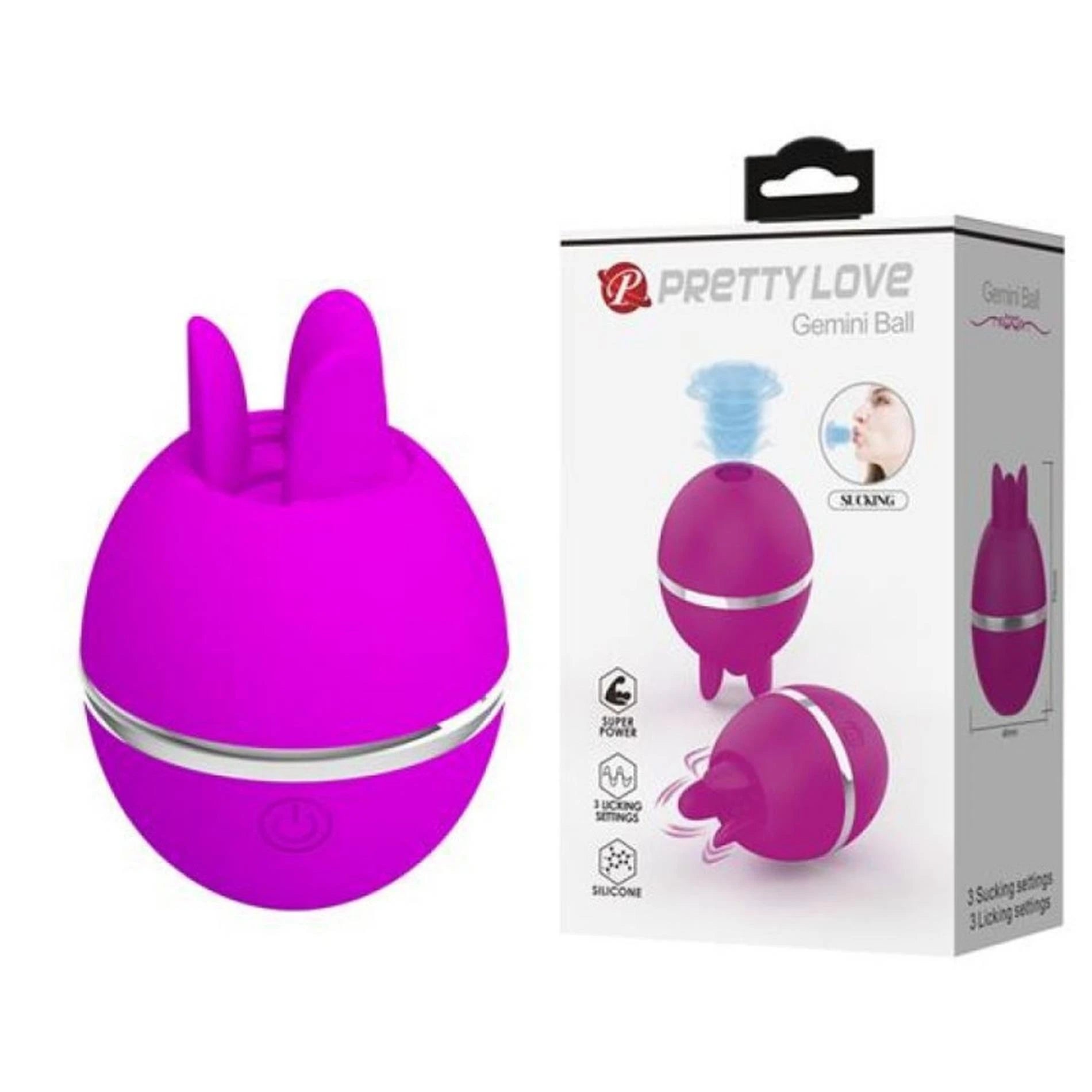 PRETTY LOVE - Gemini Ball, Silicone, USB rechargeable