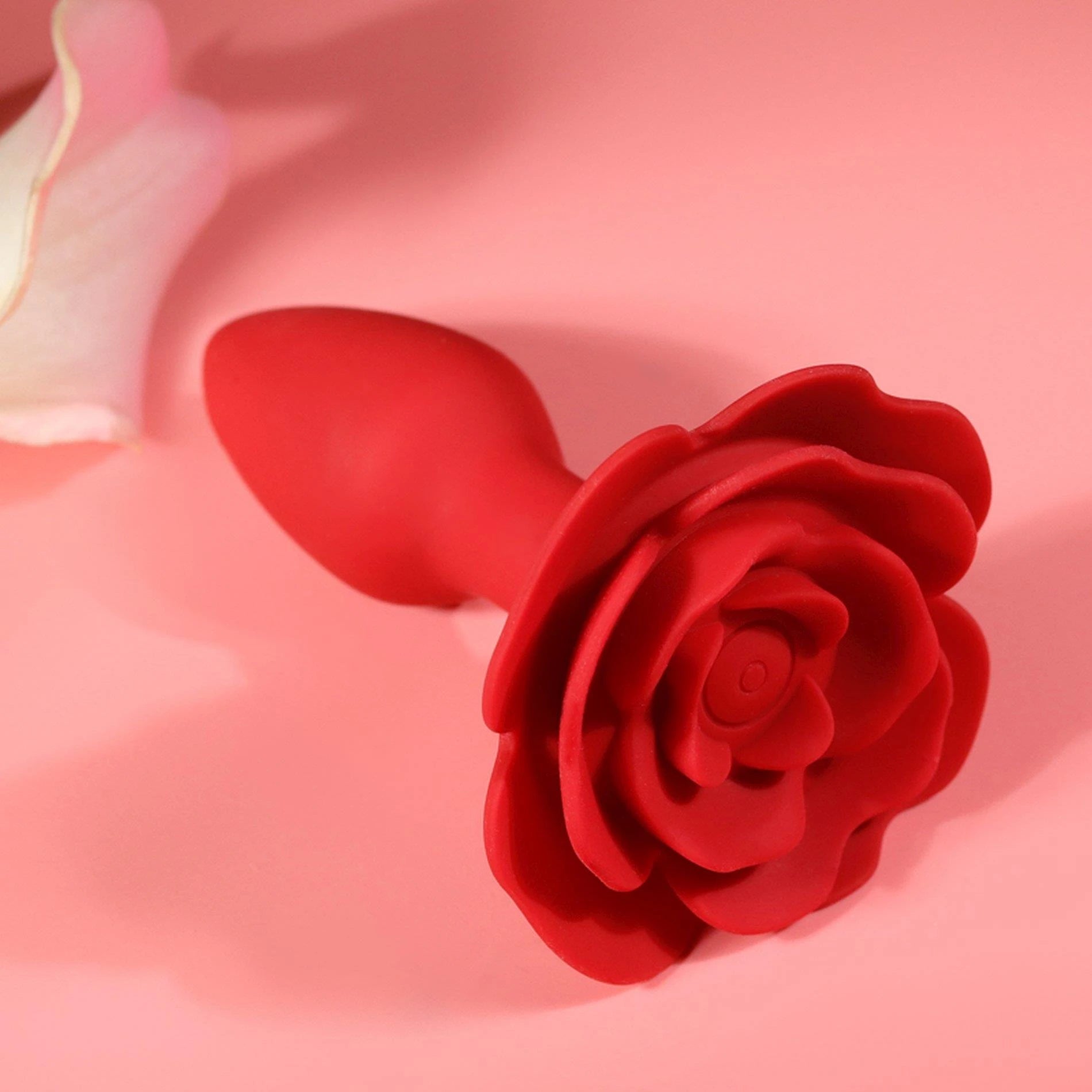 Rose bouchon anal rotatif