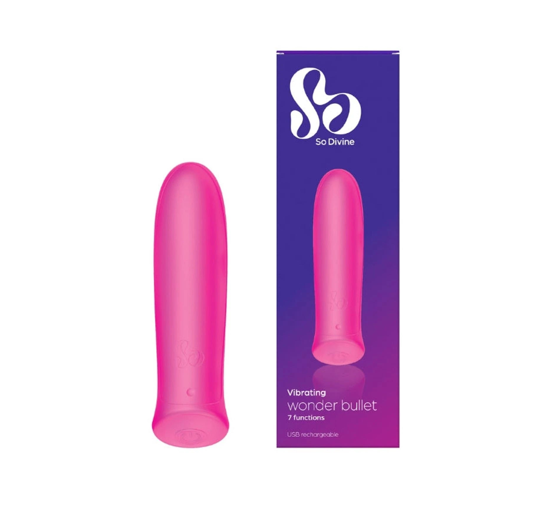 Vibromasseur rechargeable Wonder Bullet - Rose