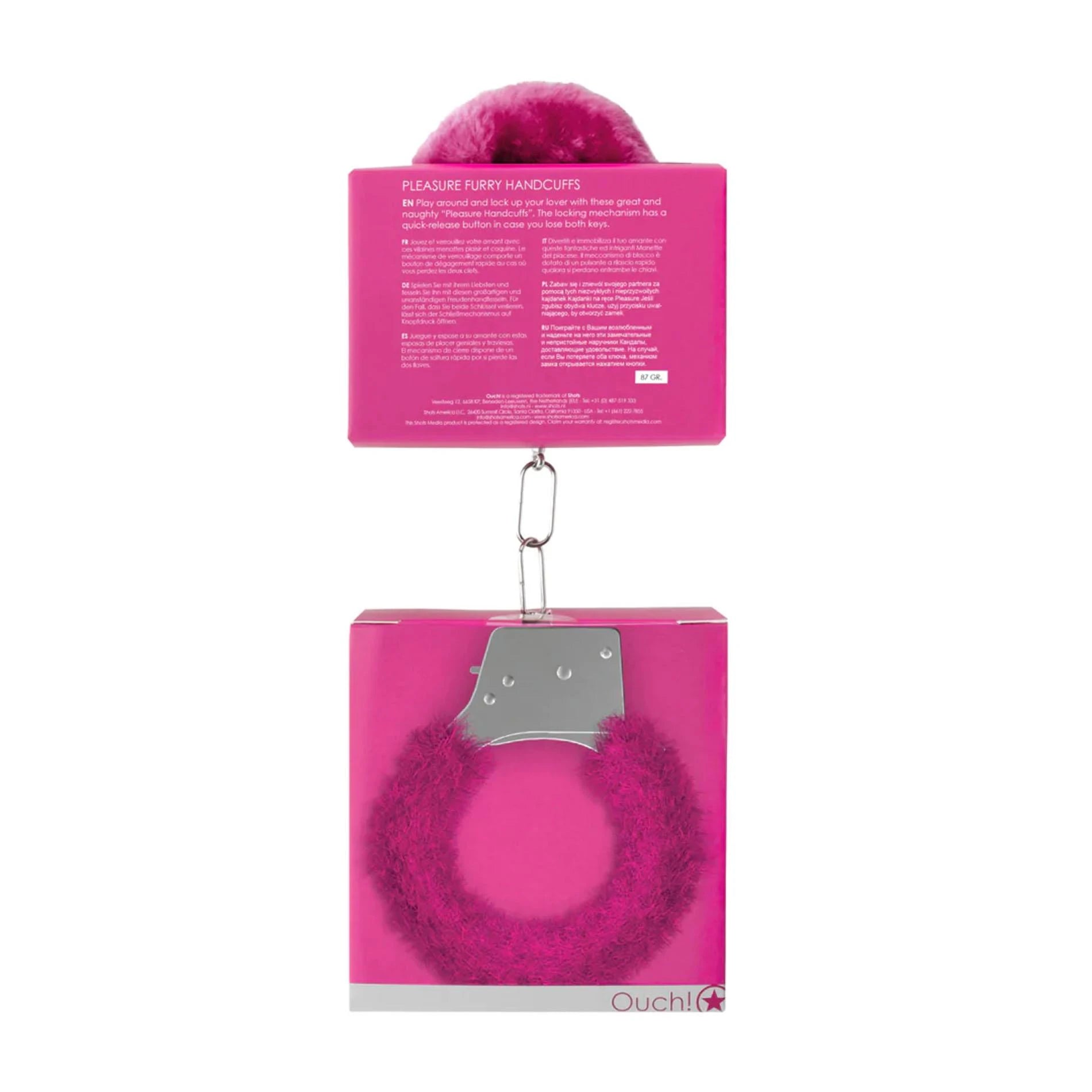 Menottes de plaisir, rose fourrure