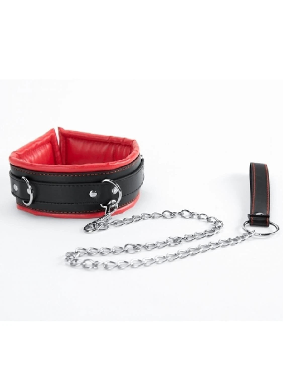 Collier et laisse rouges
