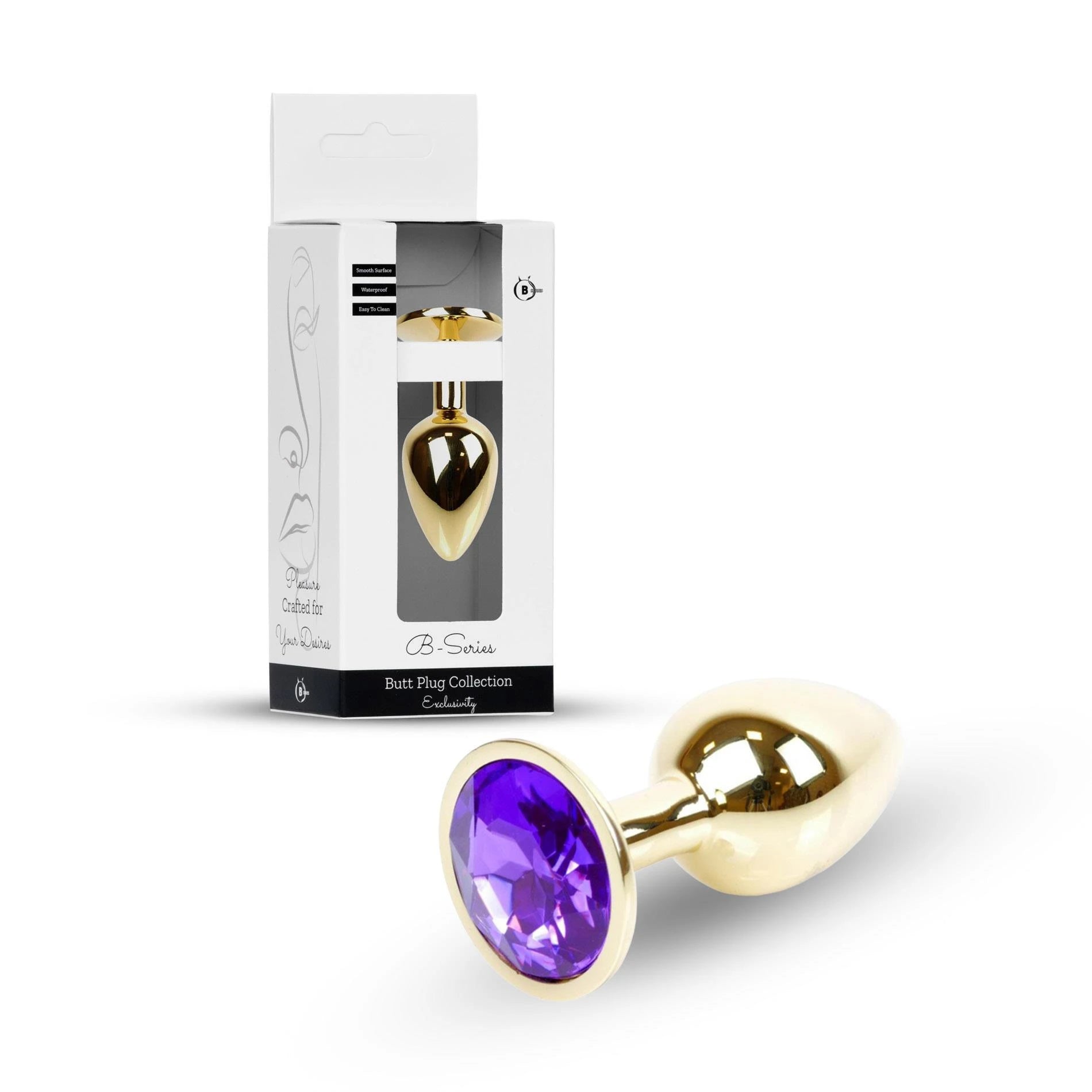 Plug-Bijoux Or PLUG- Violet