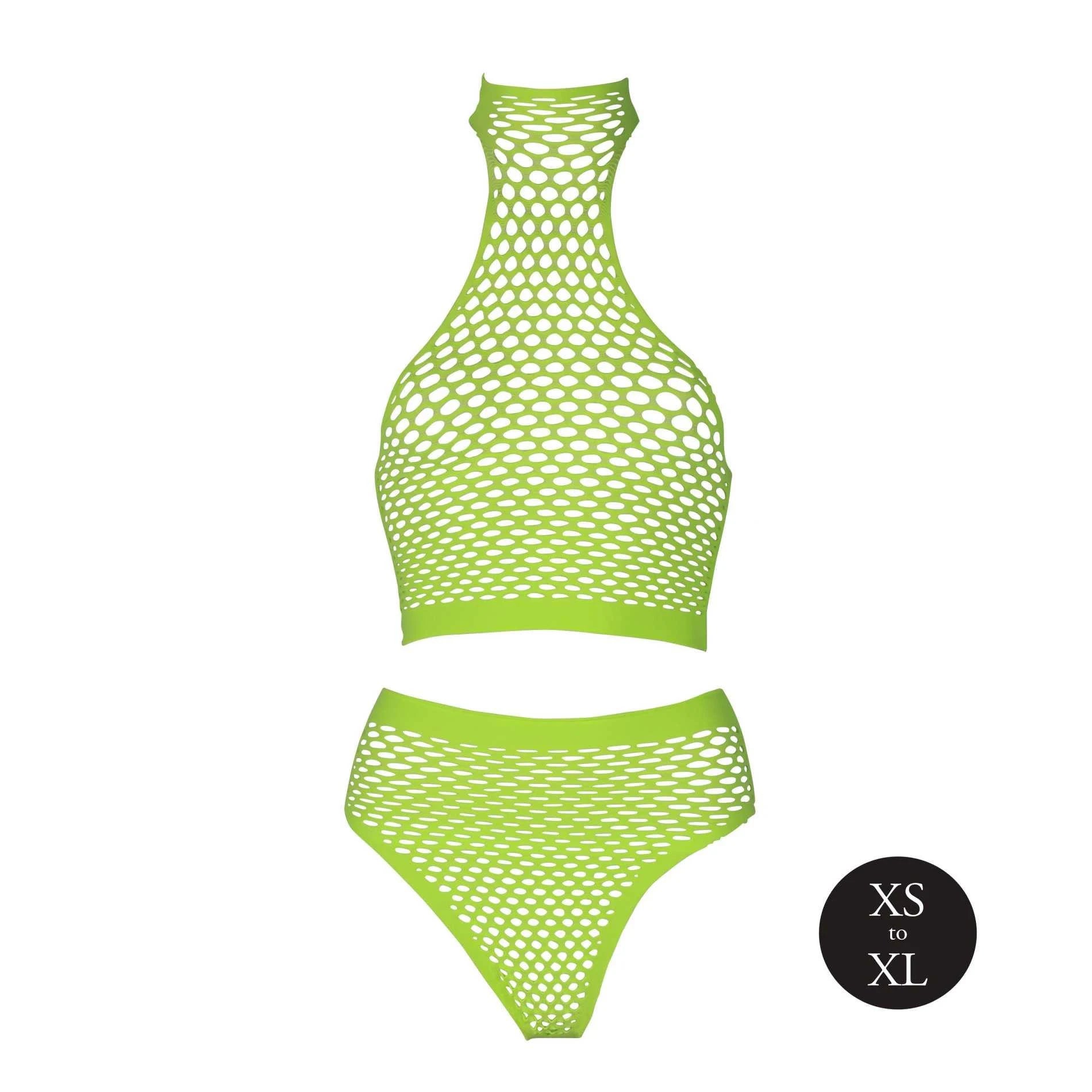 Turtle Neck and High Waist Slip - One Size - Neon Green