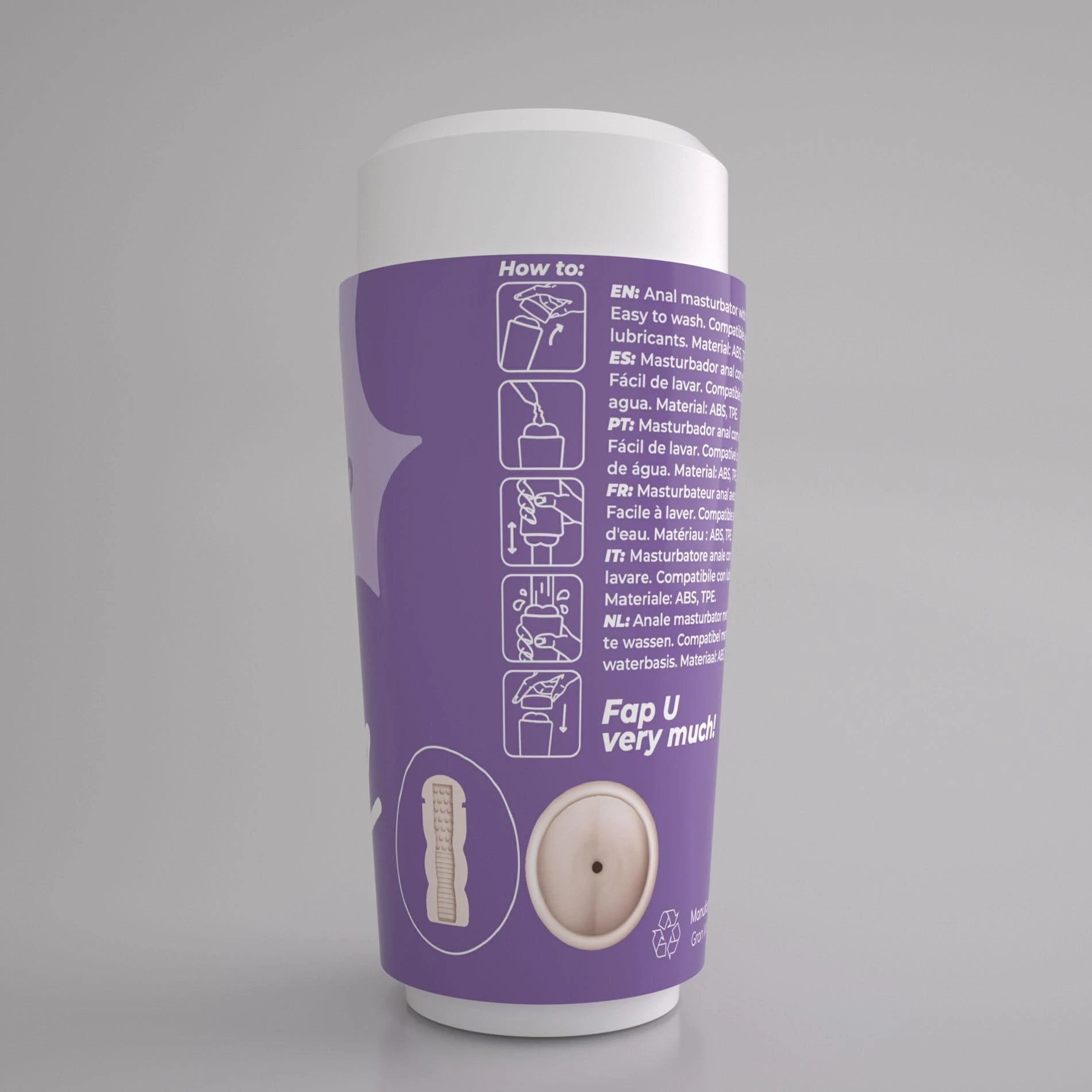 Fappucino Hot Buns - Anal Masturbator Cup - Purple