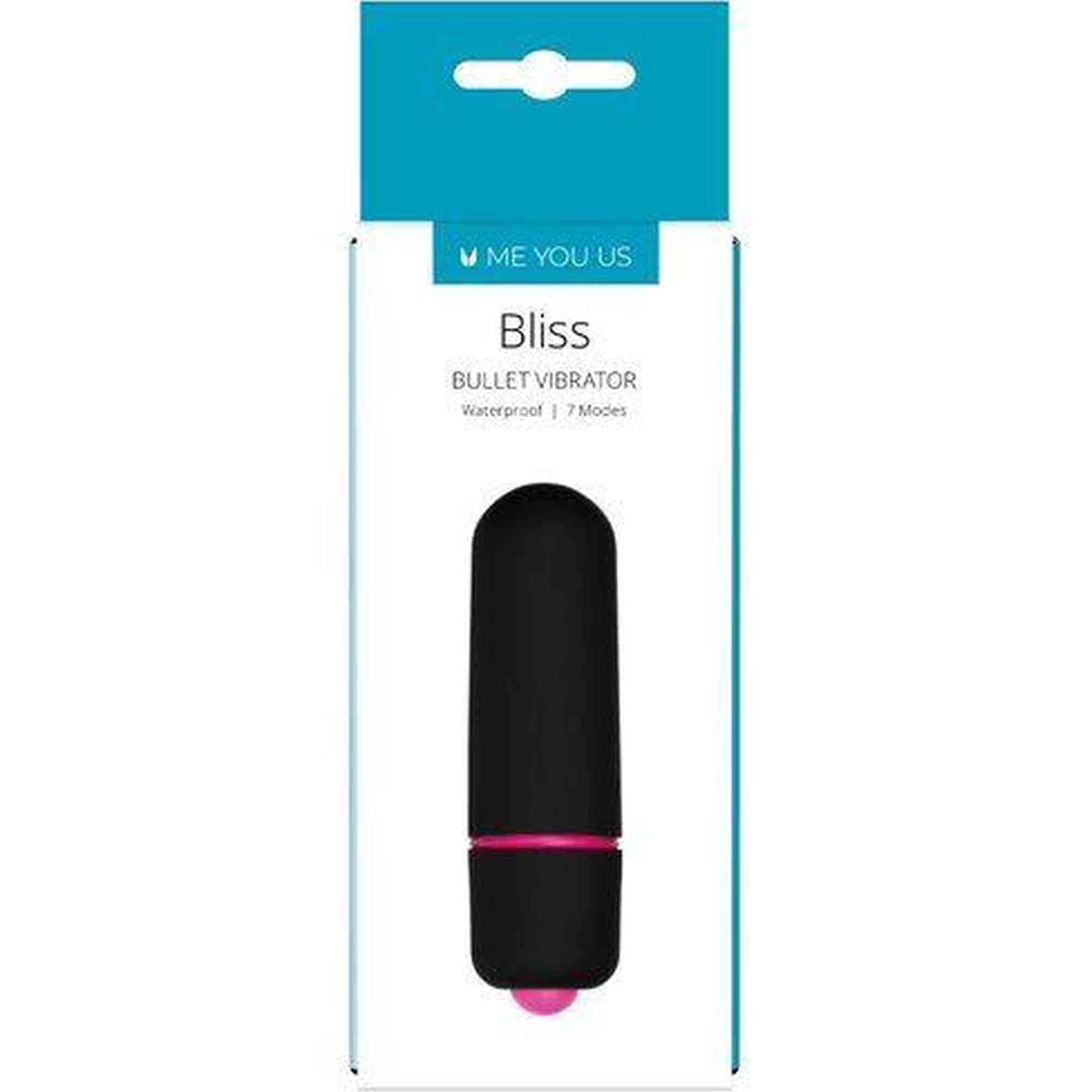 Vibrator-Me You Us Bliss 7 Mode Mini Bullet Vibrator Black