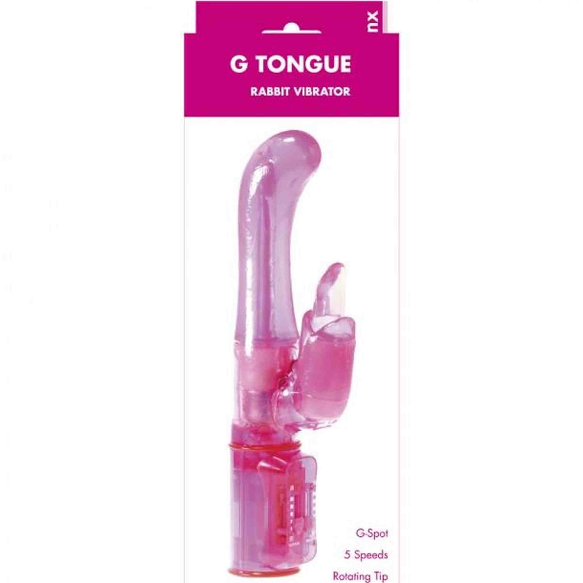 Vibrateur - G Tongue Rabbit Vibrator Rose OS