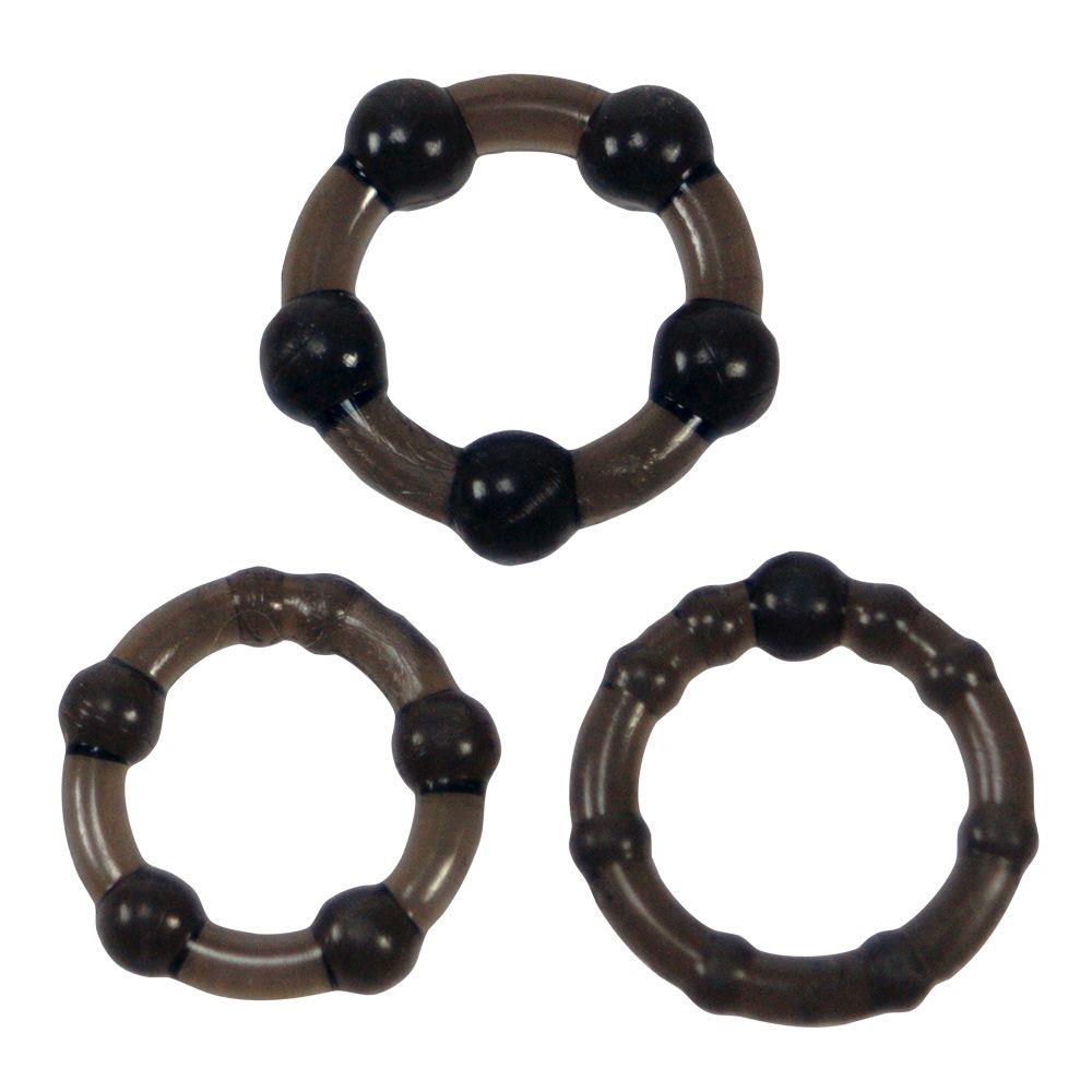Me You Us Easy Squeeze Cock Ring Set Noir