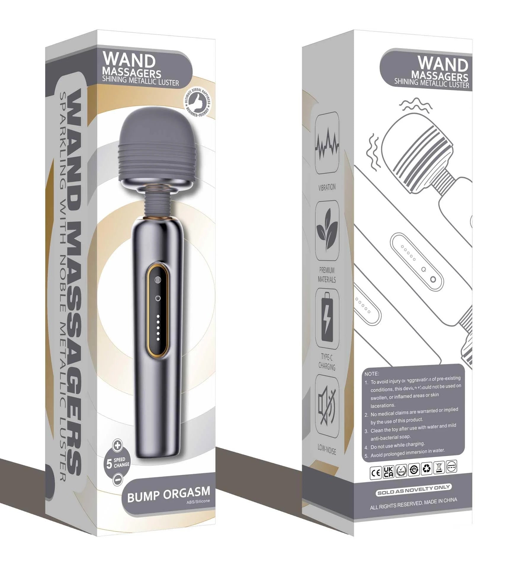 MASSEURS-BAGUETTES ÉCLAT MÉTALLIQUE BRILLANT