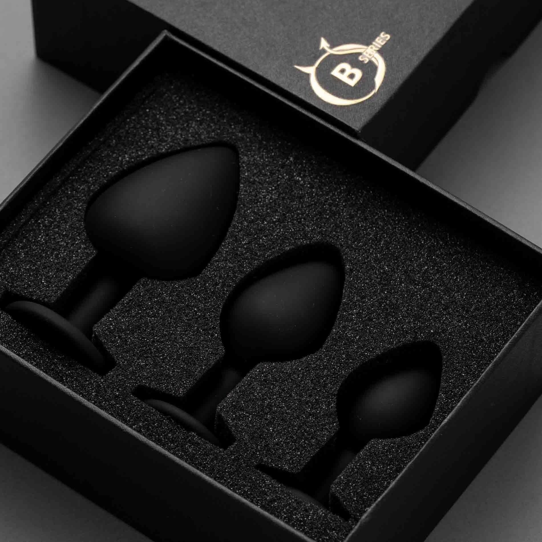 Jewellery - Silicone PLUG - SET Black