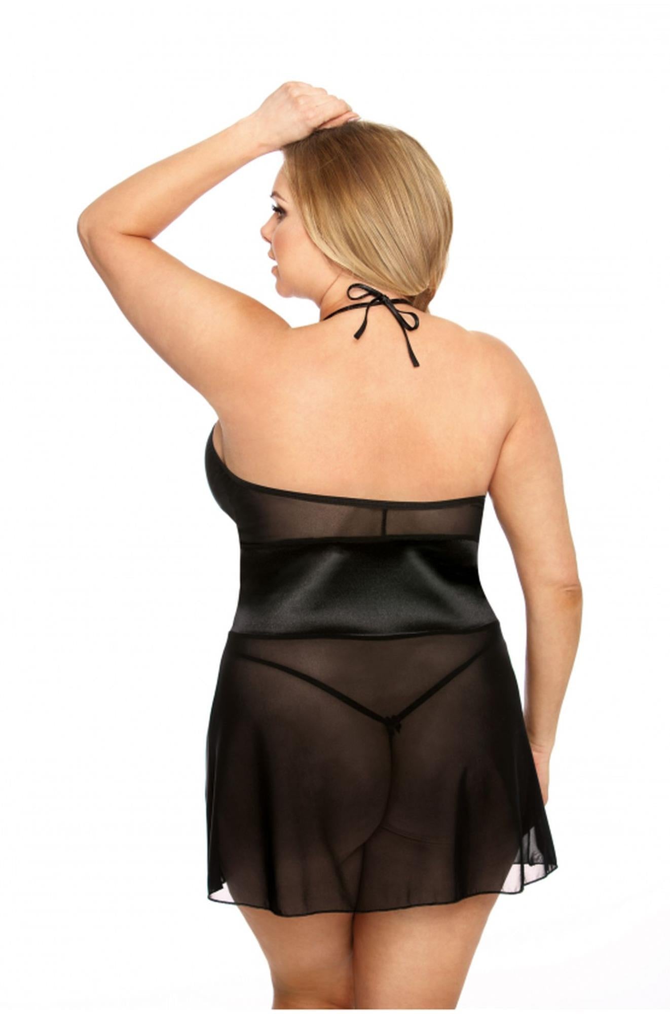 Stefi chemise noire L+ (jupon noir)