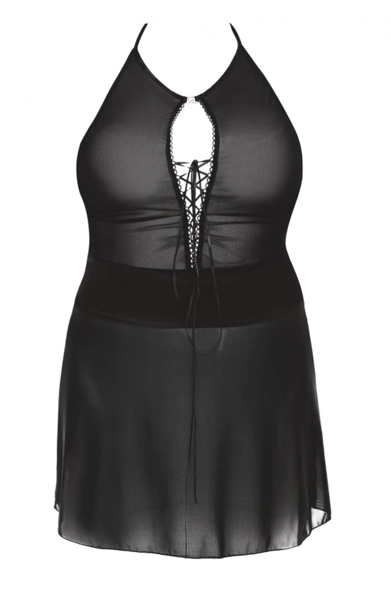 Stefi chemise noire L+ (jupon noir)