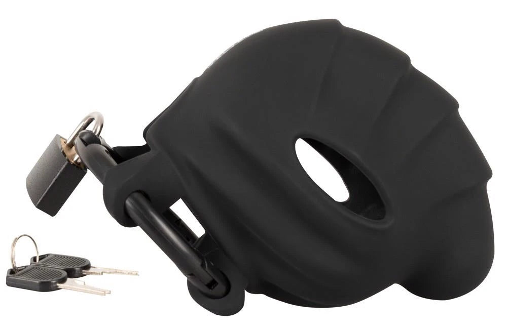 Black velvet Cock & Ball cage