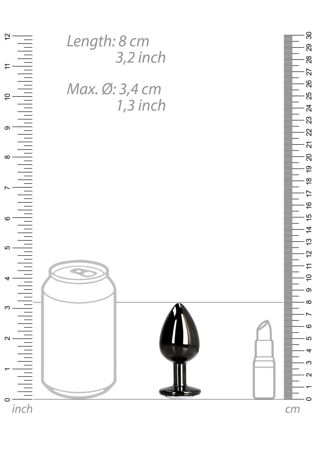 Plug anal avec gemme ronde - Moyen