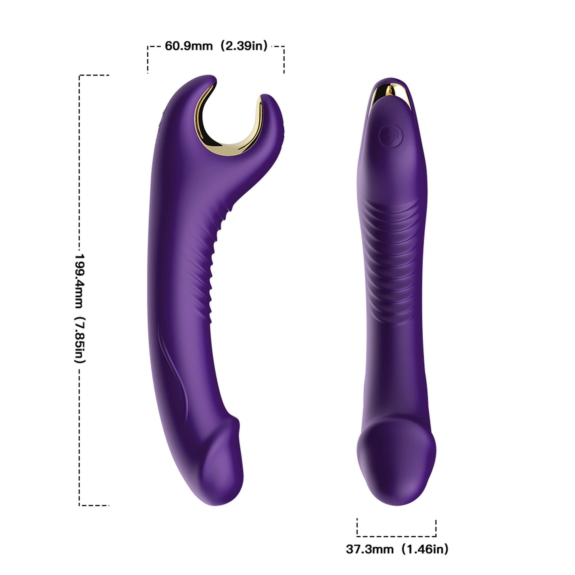 Stimulateur en silicone 9 fonctions vibrantes violet