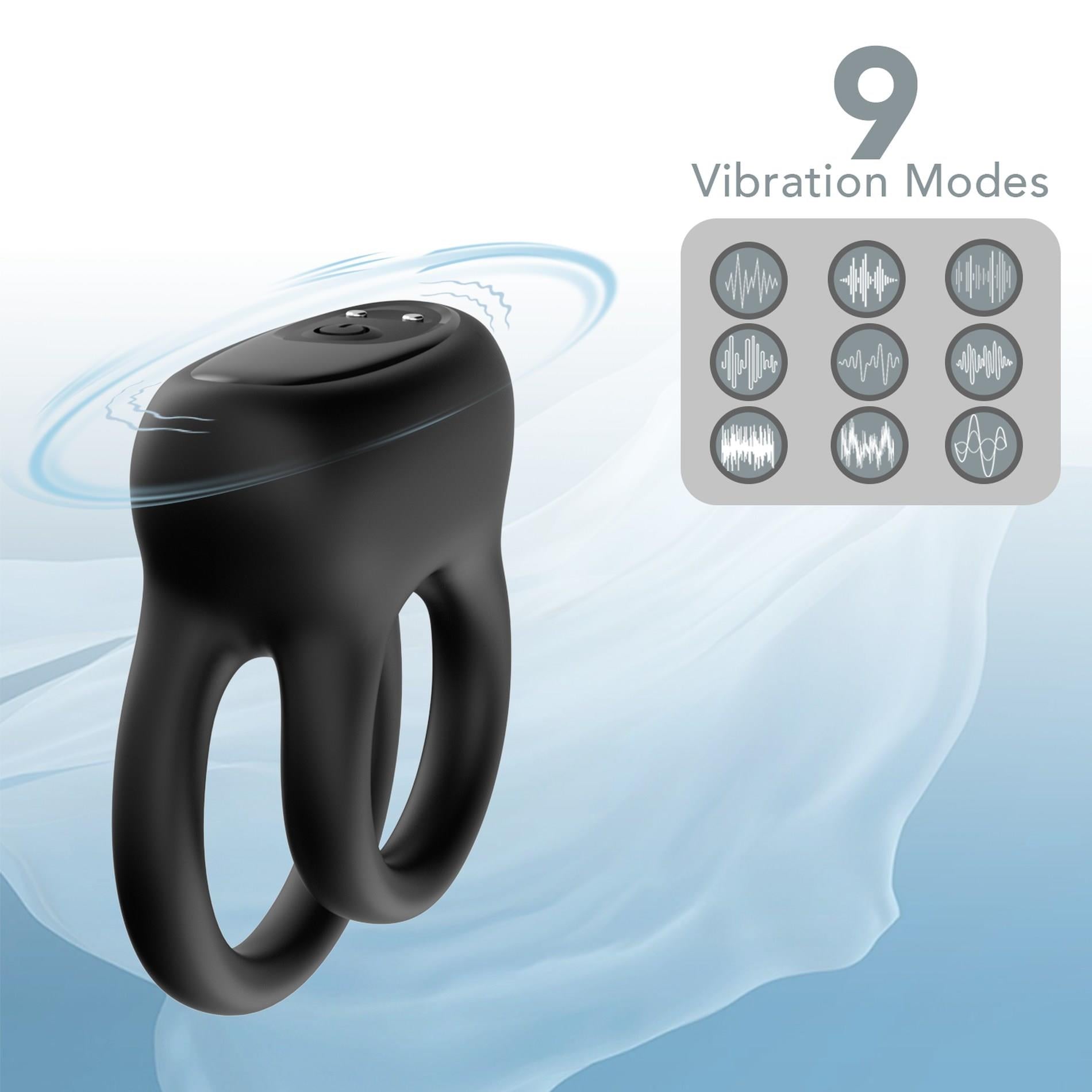 Dualo noir, 9 fonctions de vibration