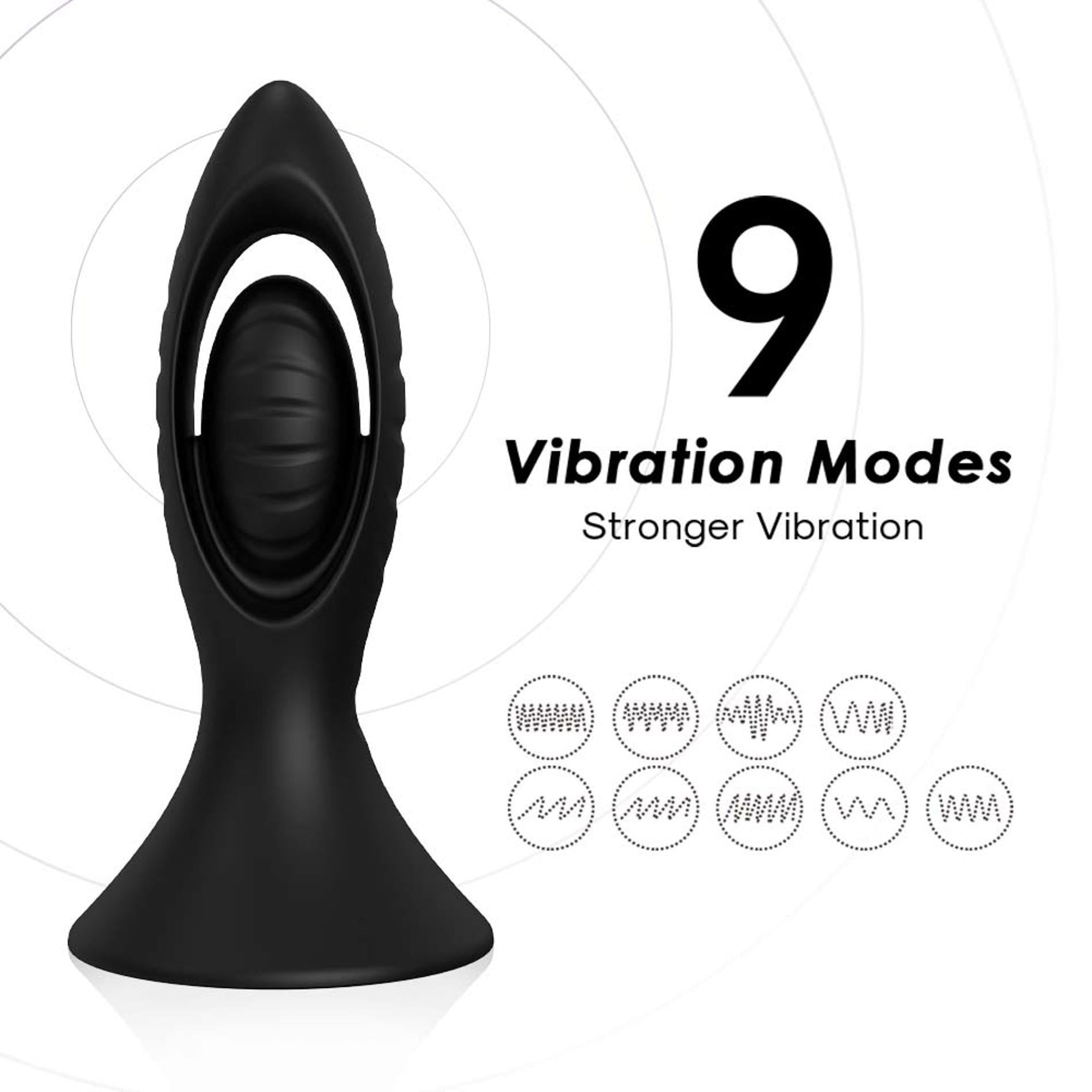 Watchman Black, 9 fonctions vibrantes, Télécommande