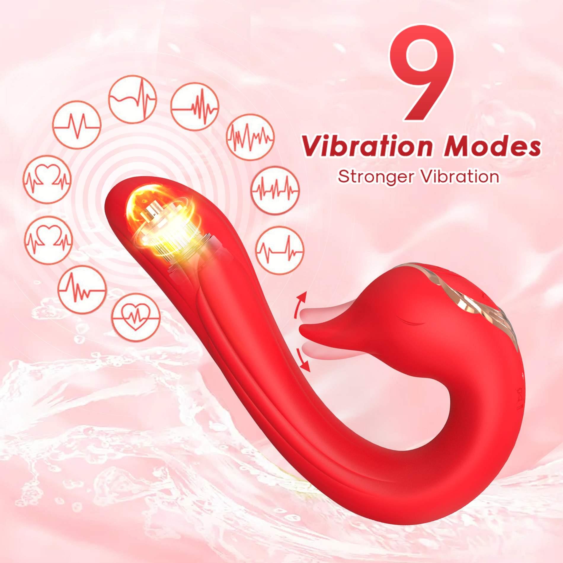 Swan Red, 9 fonctions de vibration