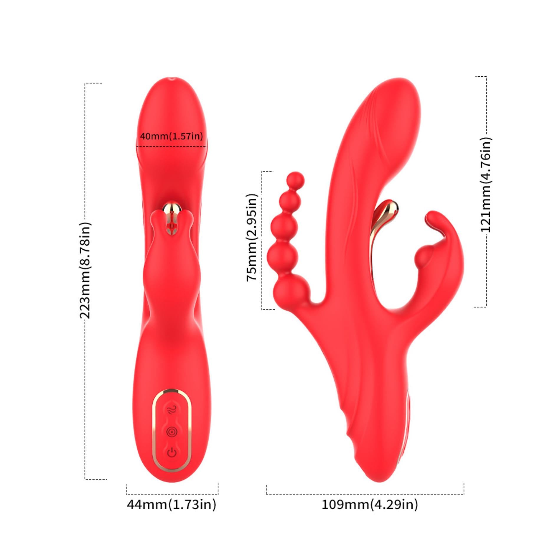 Trident Rouge Vibration à quatre points