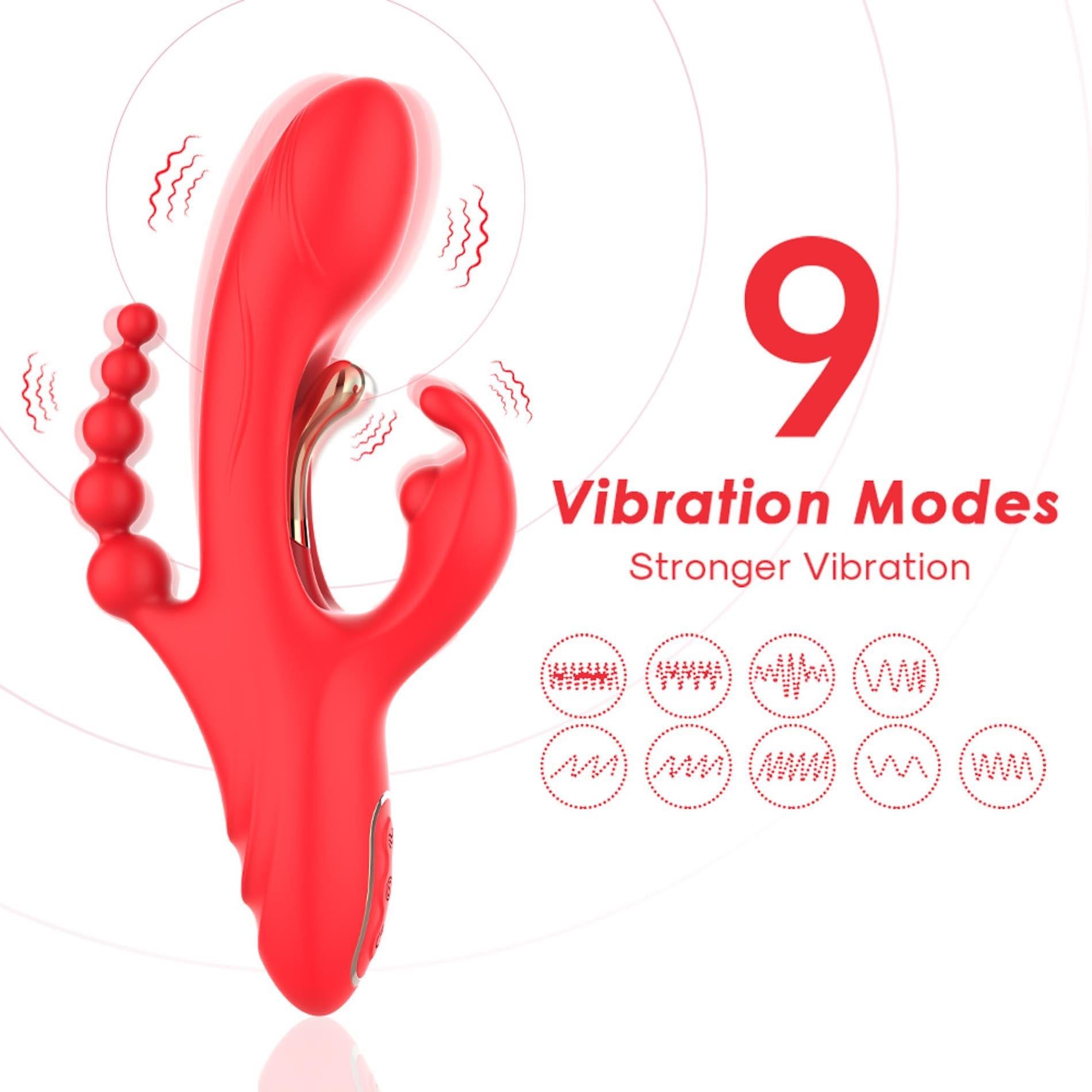 Trident Rouge Vibration à quatre points
