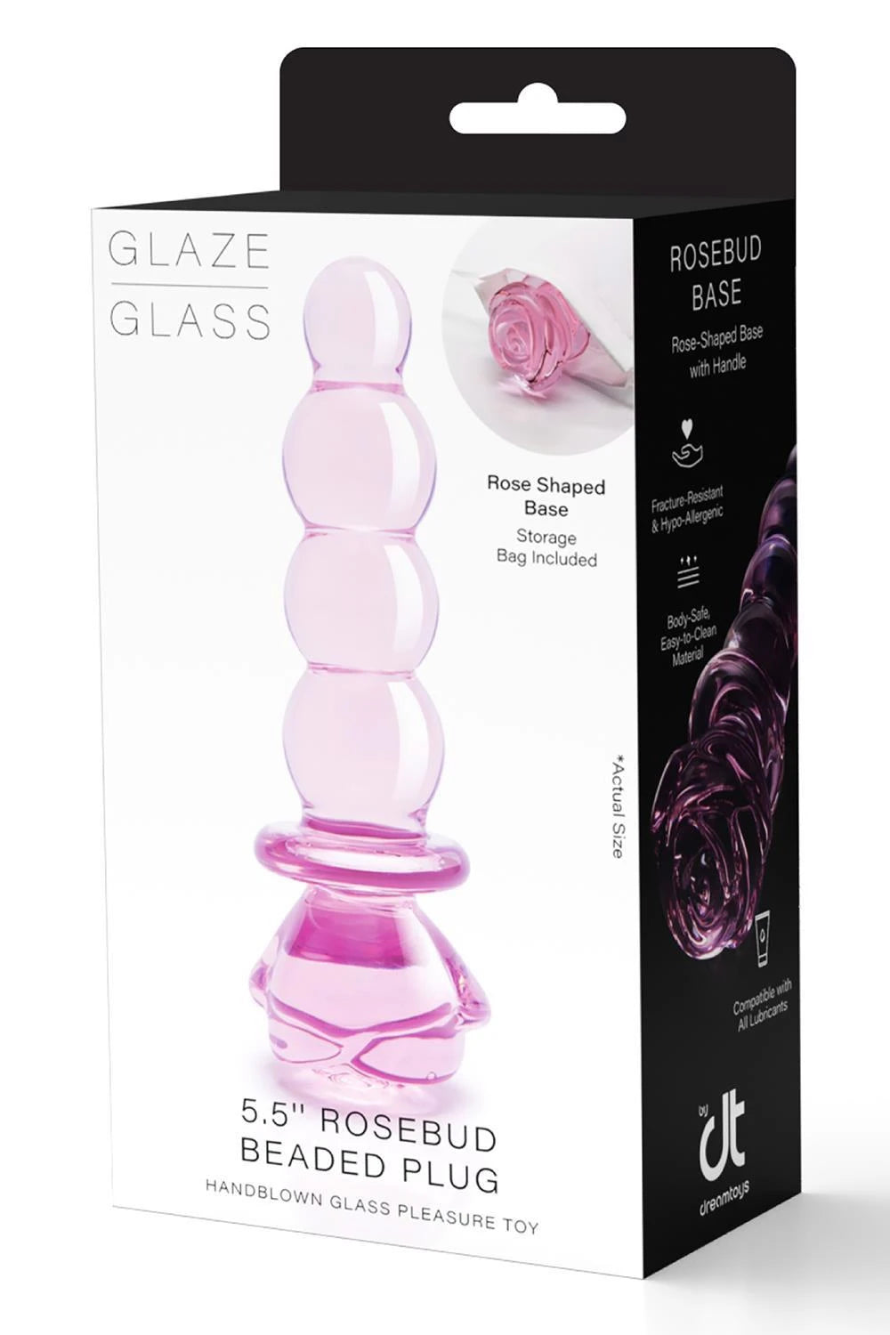 GLAZE GLASS ROSEBUD BEADED  PLUG
