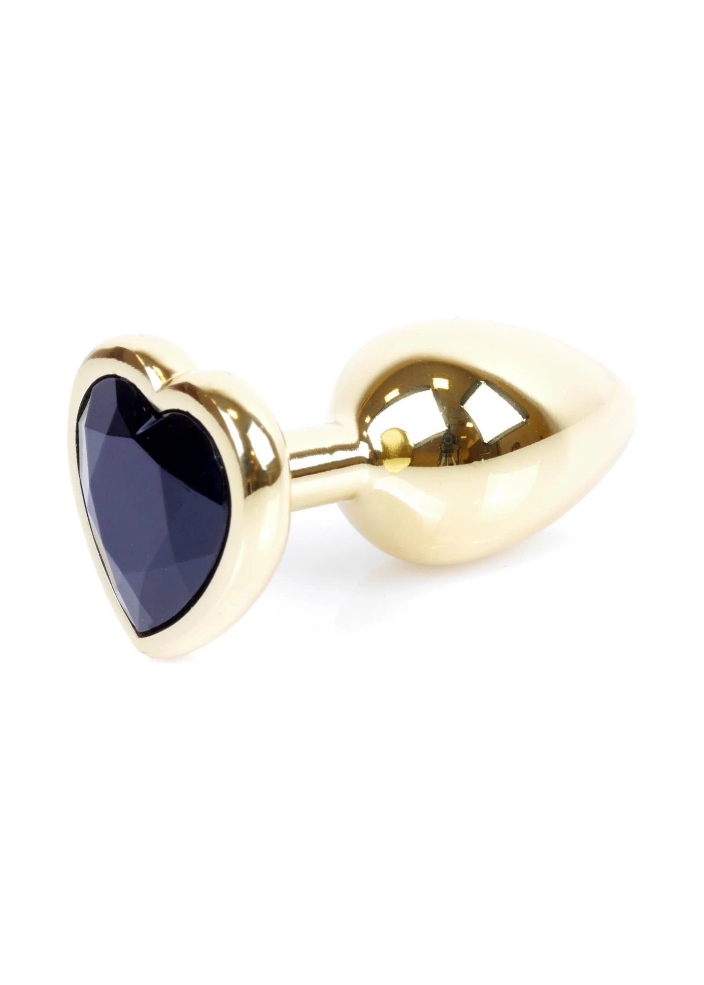 Plug-Bijoux Cœur doré PLUG- Noir