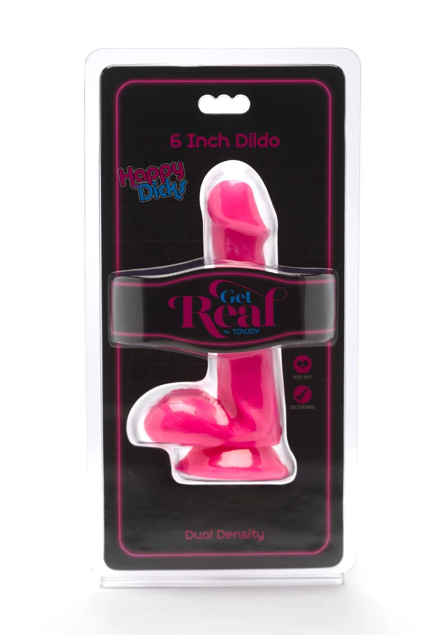 Happy Dicks Dildo 6 pouces Boules Rose