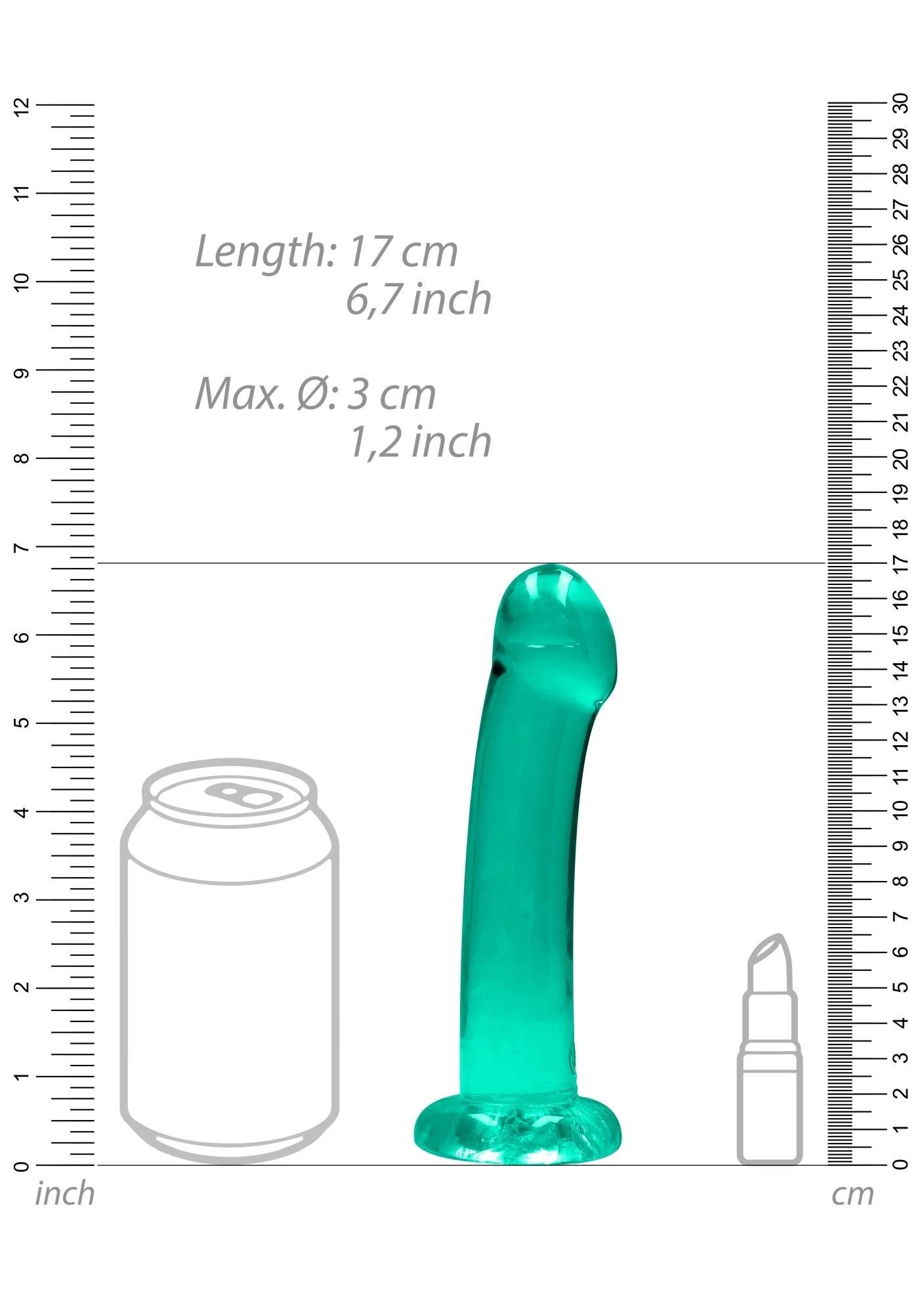 Non-Realistic Dildo with Suction Cup - 7 / 17 cm