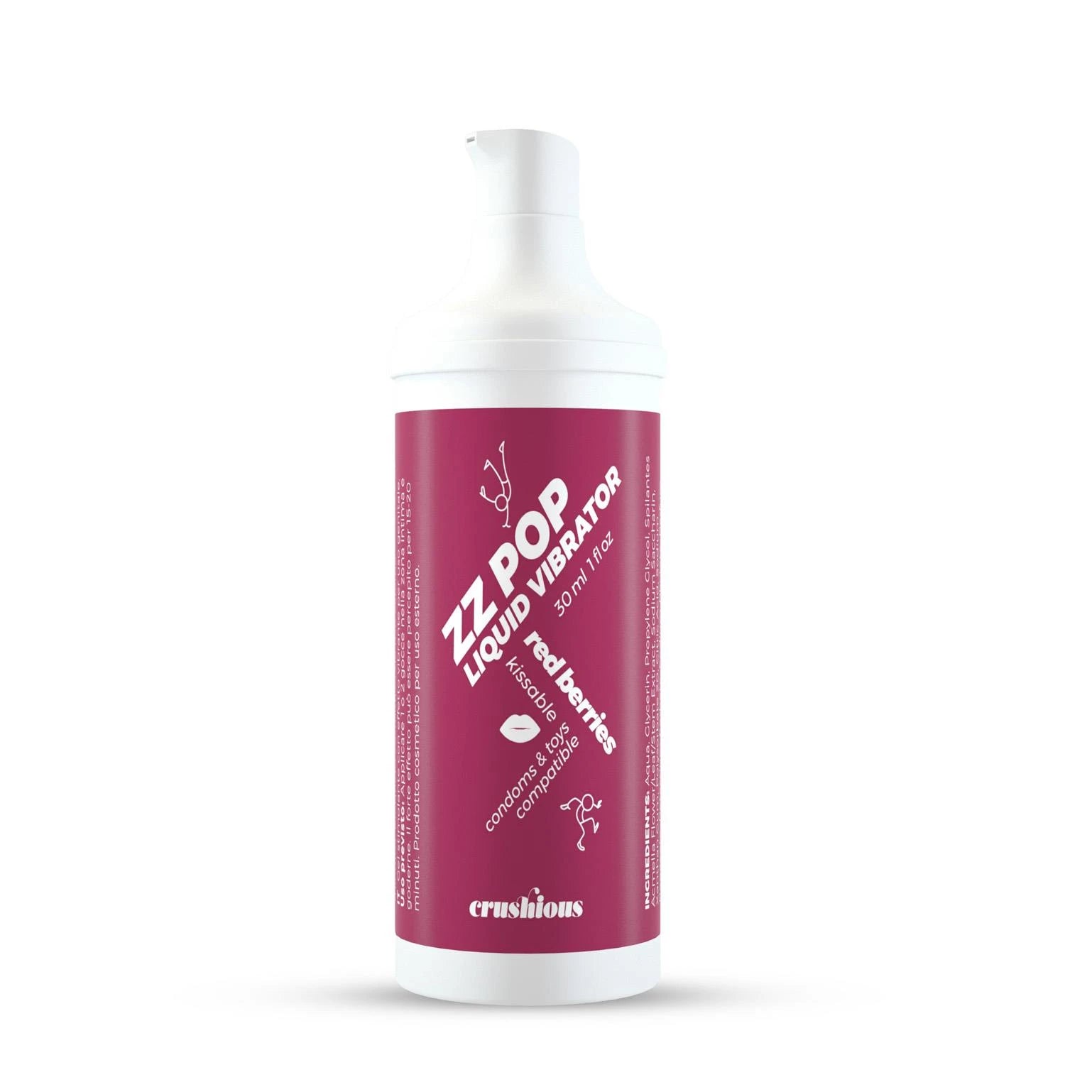 ZZ Pop - Kissable Liquid Vibrator - Red Berries - 1 fl oz / 30 ml