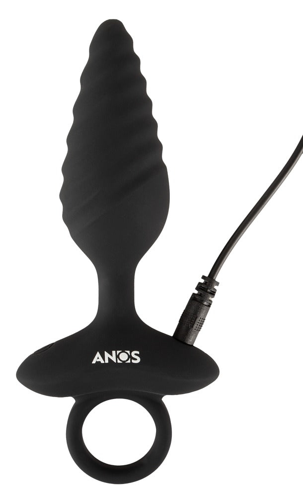 Flexible Butt Plug Twisted Design with Vibrations