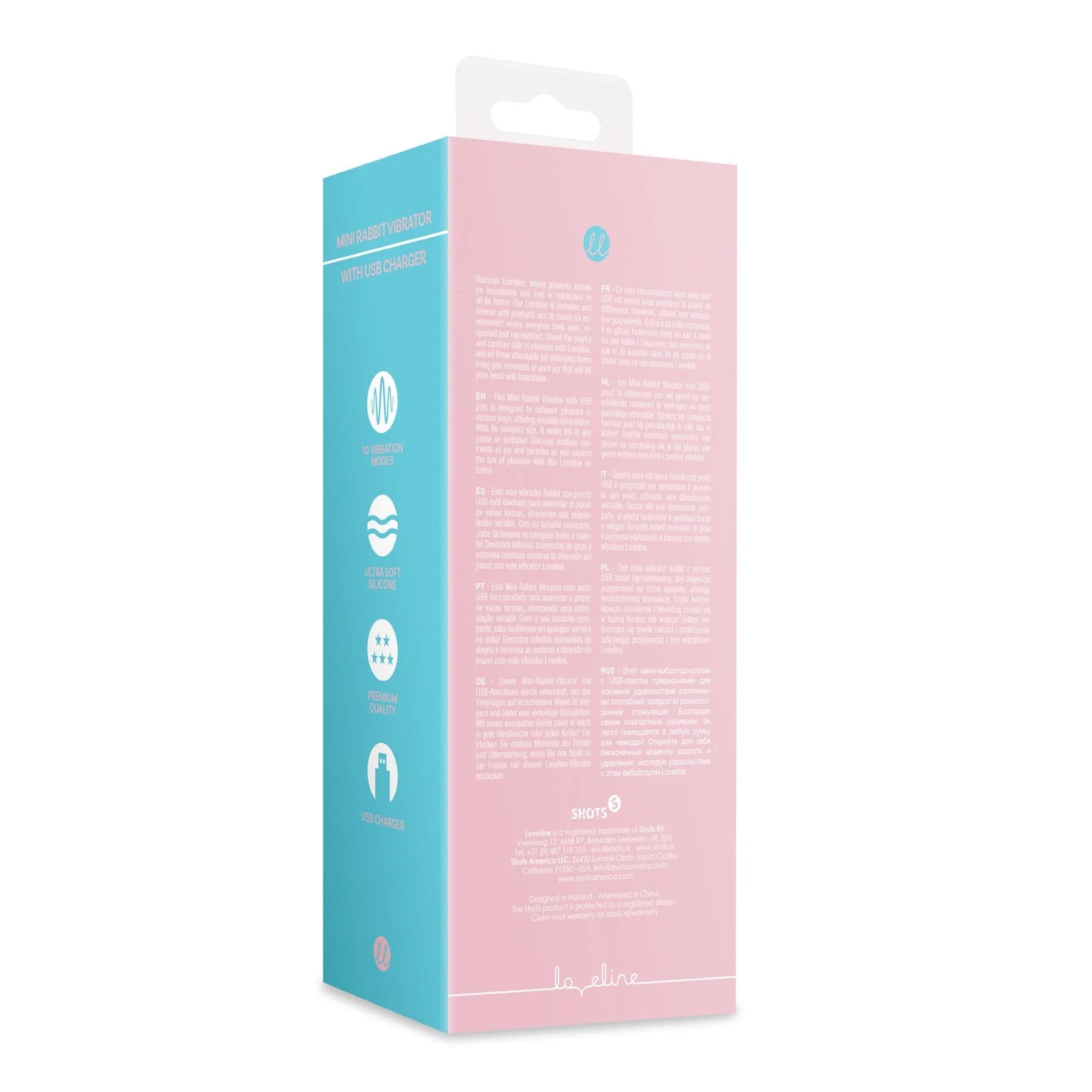 Mini Rabbit Vibrator with USB Charger - Cherry Chiffon