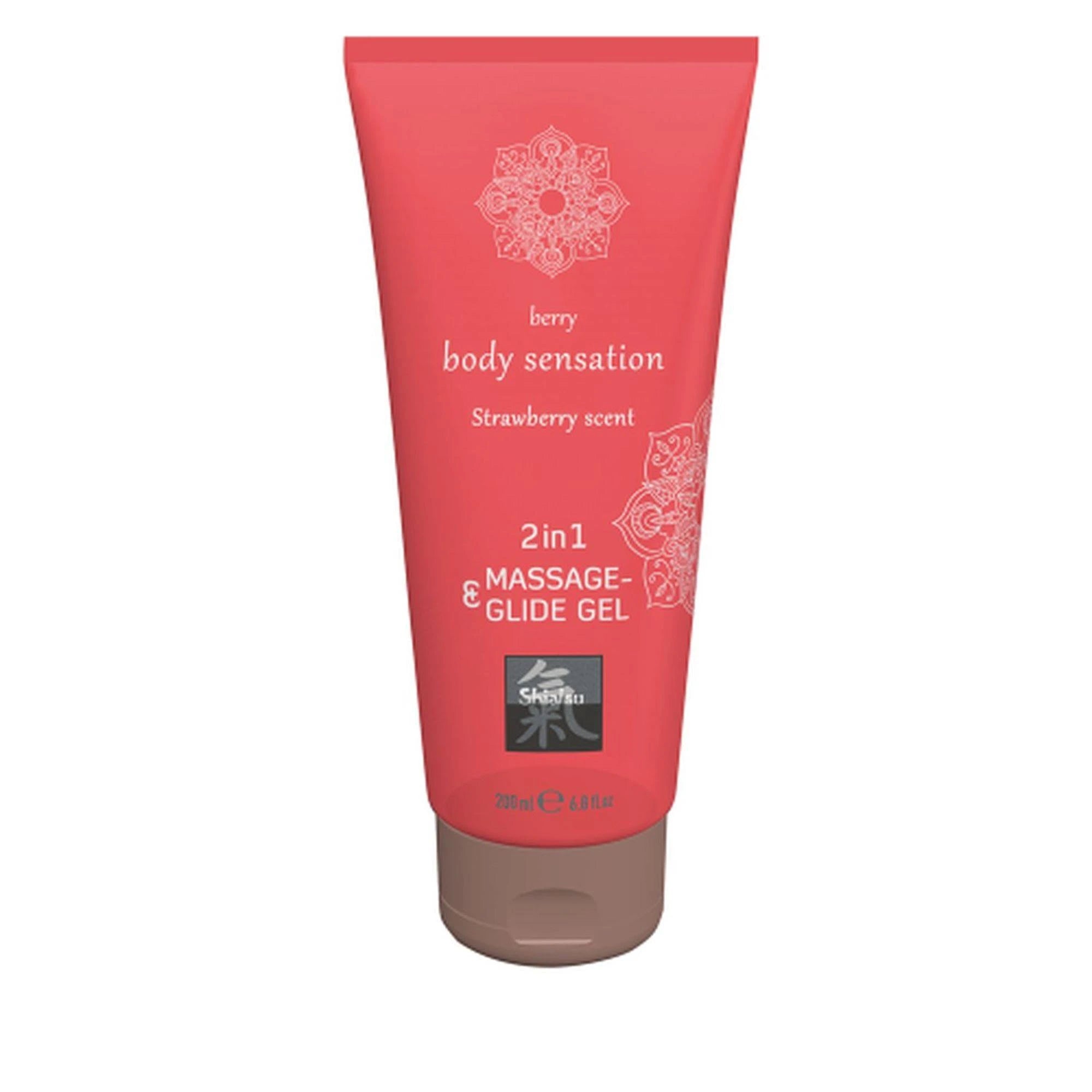 Gel/Spray Shiatsu 2 en 1 Massage-Glide Arôme Fraise 200 ml.
