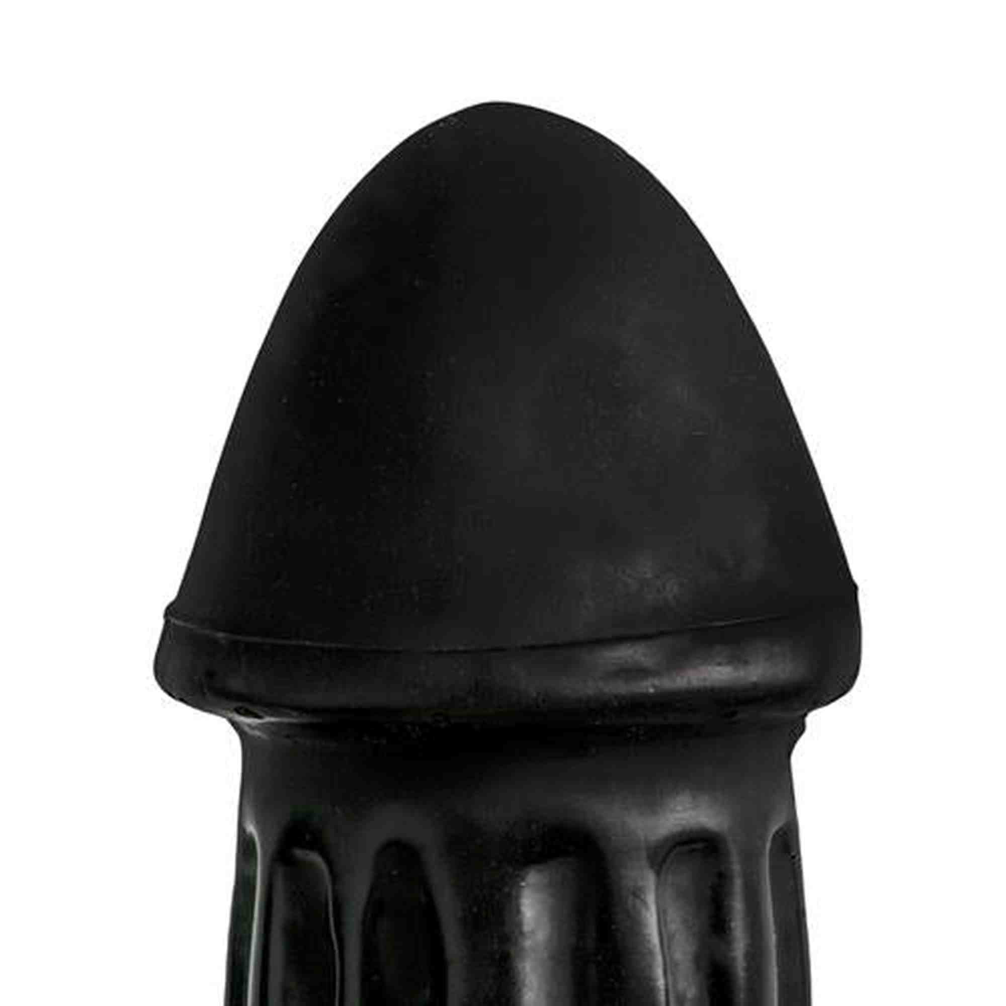 Gode-ceinture tout noir 31,5 cm
