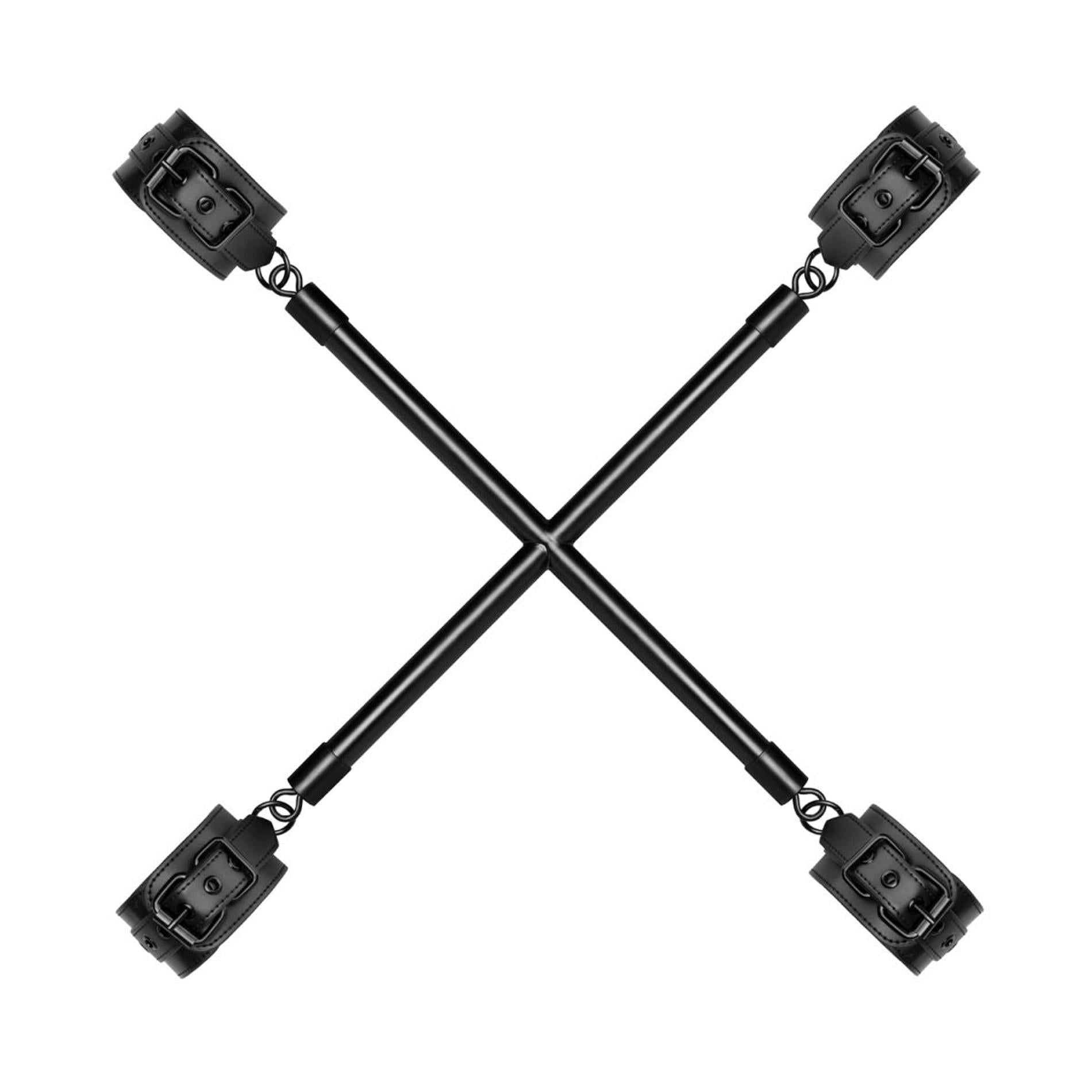 Bedroom Fantasies - Barres croisées pour immobilisation par ligature des porcs avec menottes noires