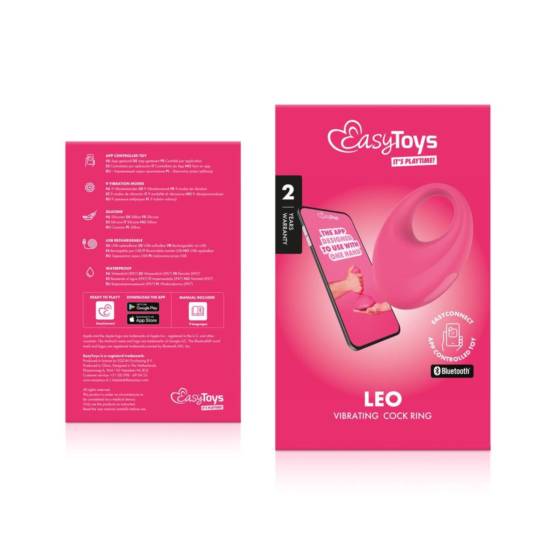 EasyConnect - Anneau pénien vibrant Leo contrôlé par l'application