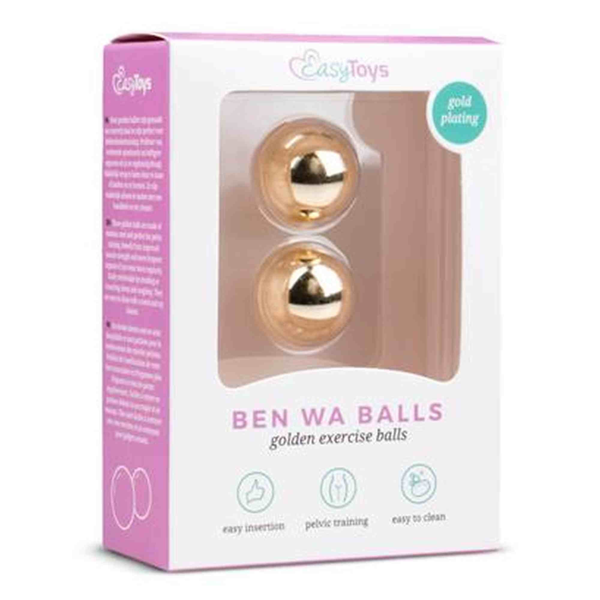Gold ben wa balls - 22mm