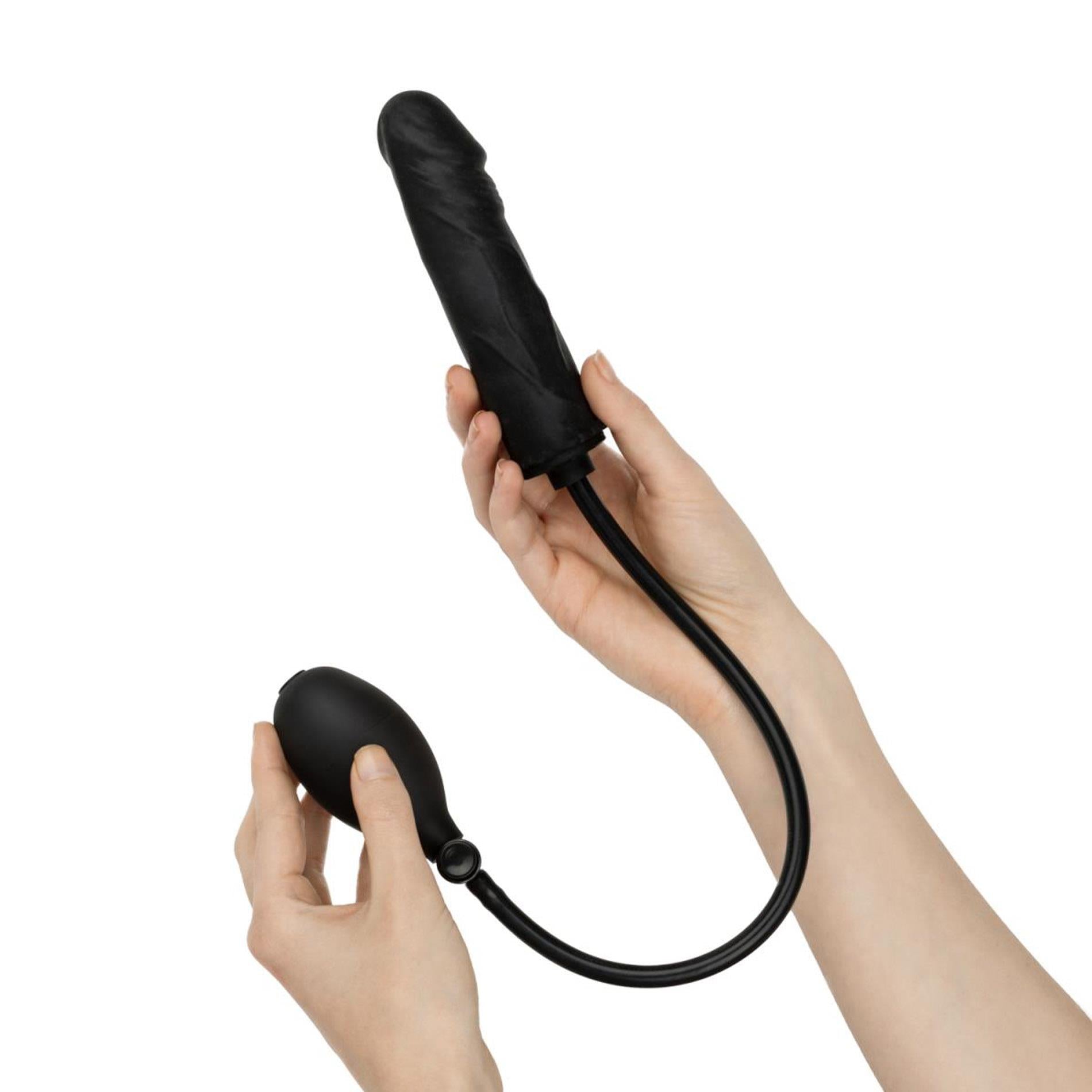 Anal Collection - Inflatable Dildo with Pump 14.5 cm - Black