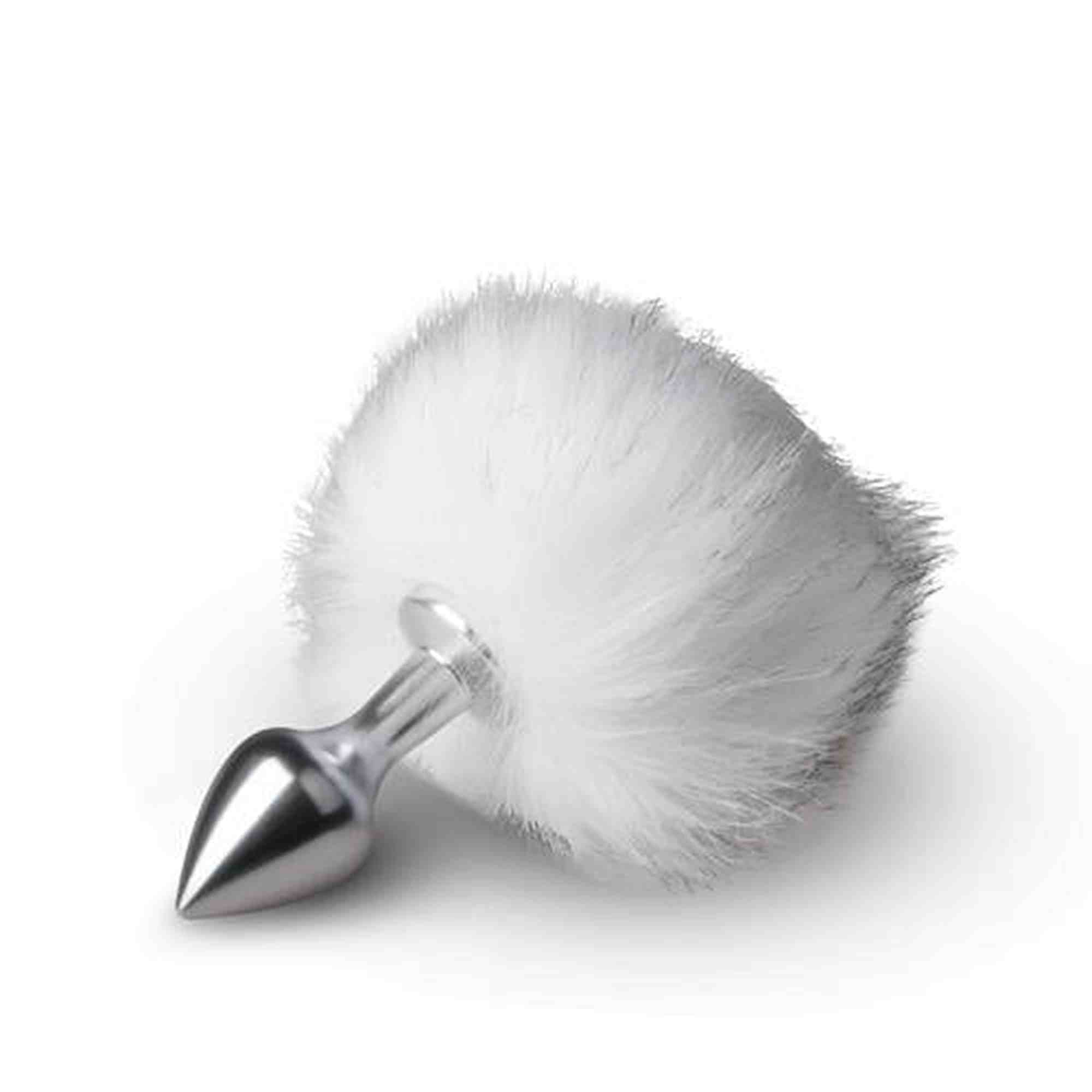 Bunny Tail Butt Plug No. 1 - Silver/WhiteAnal butt plug