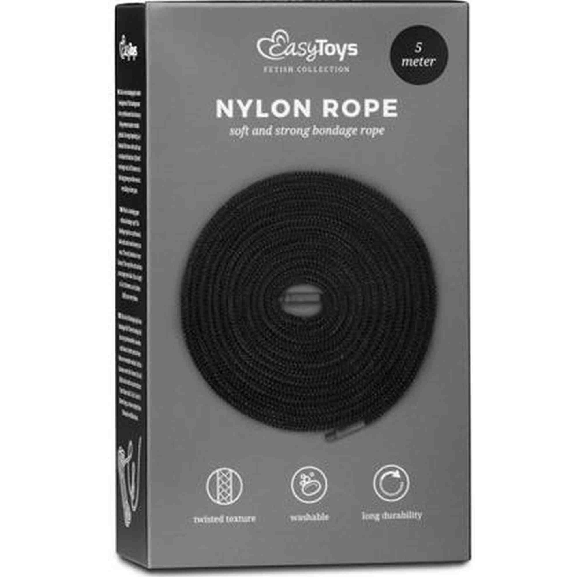 Wiązania-Black Bondage Rope - 5m