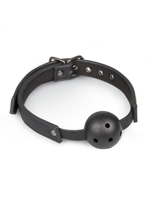 Bâillon à boule avec boule en PVC - Noir