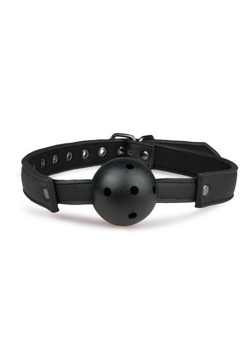 Bâillon à boule avec boule en PVC - Noir