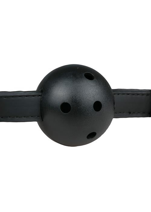 Bâillon à boule avec boule en PVC - Noir