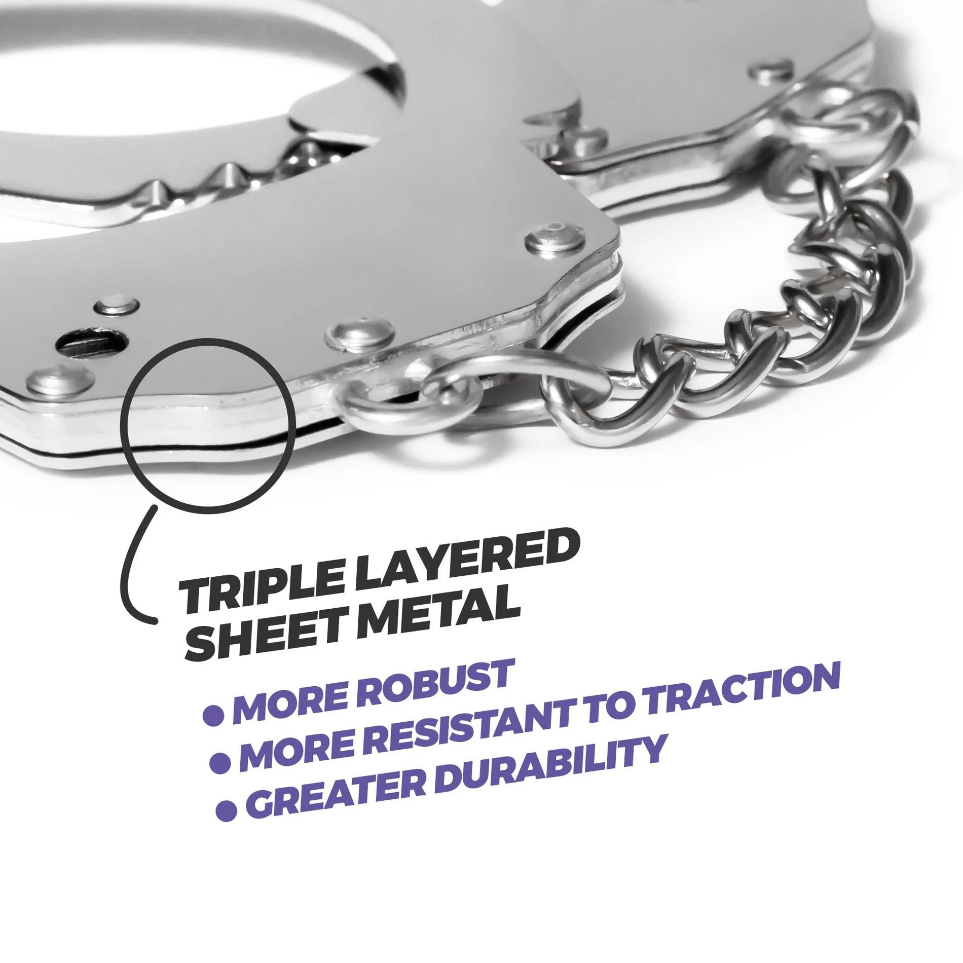 Lust - Metal Handcuffs - Silver