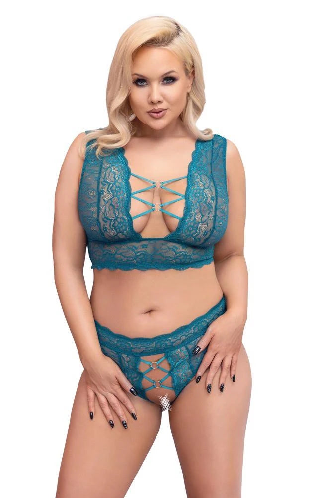 Ensemble soutien-gorge sarcelle 3XL